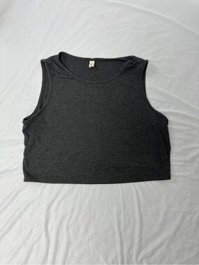 Women’s Dark Gray Cropped Tank Top